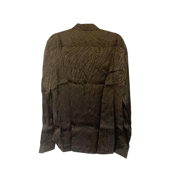 The Kooples Black "Trend" Patterned Long-Sleeve Button-Up Shirt Size S - Picture 2 of 5